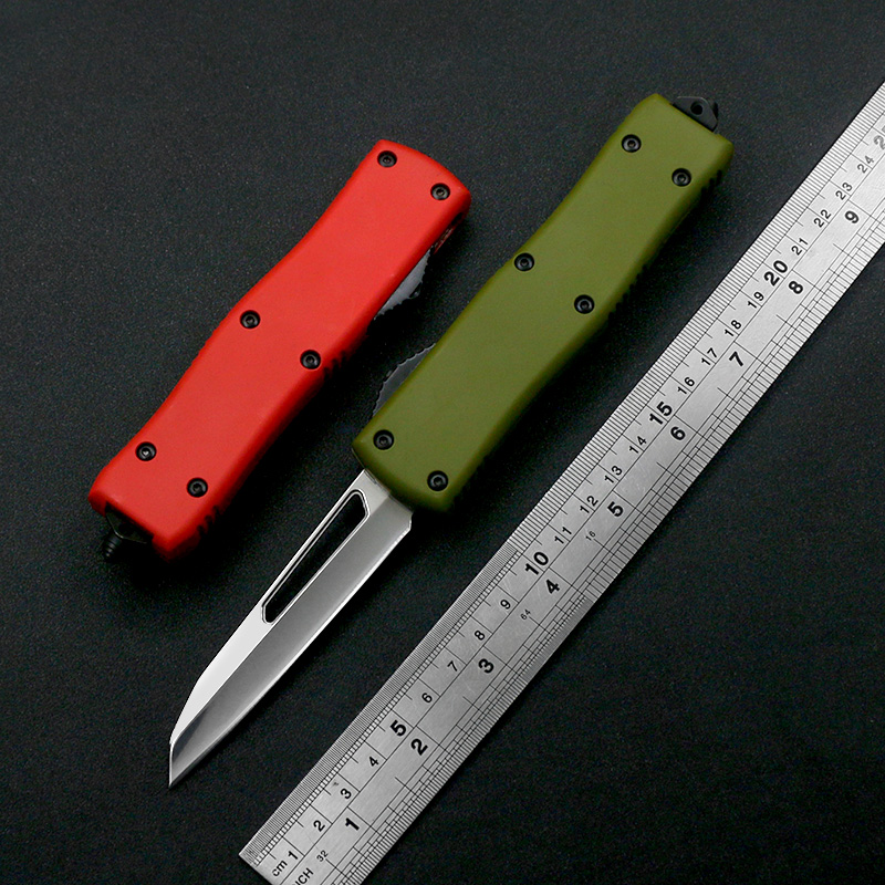 

4 styles 85 tactical automatic knife 440C mirror light treatment blade zinc aluminum alloy handle outdoor EDC holiday gift