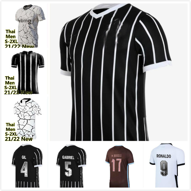 

20 21 Corinthian Paulista Soccer Jersey 2021 2022 CLAYTON JADSON ROMERO PABLO GABRIEL Football shirt, Black;yellow
