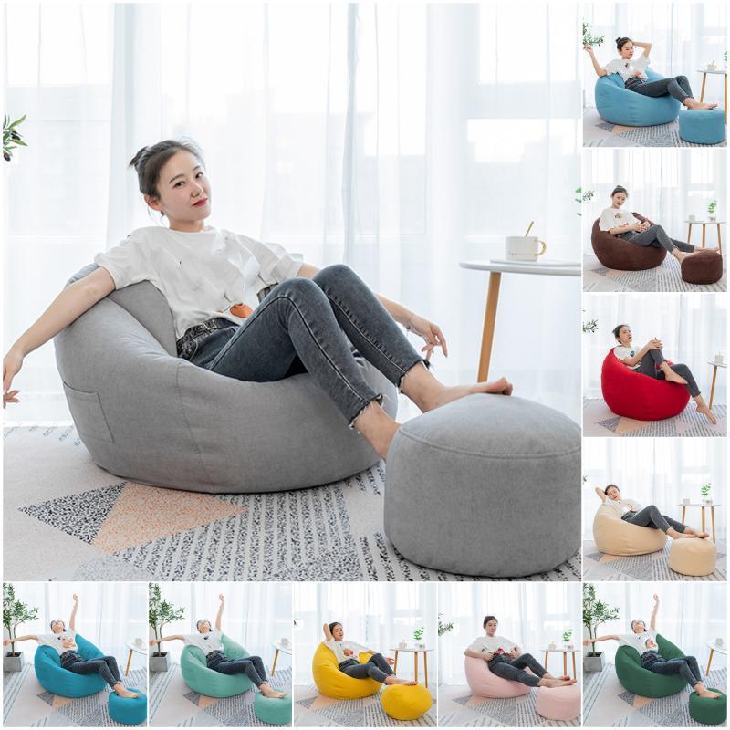 

Chair Covers Sofa Cover Waterproof Oilproof Easy Clean Lazy BeanBag Without Filler Lounger Seat Bean Bag Puff Couch Tatami