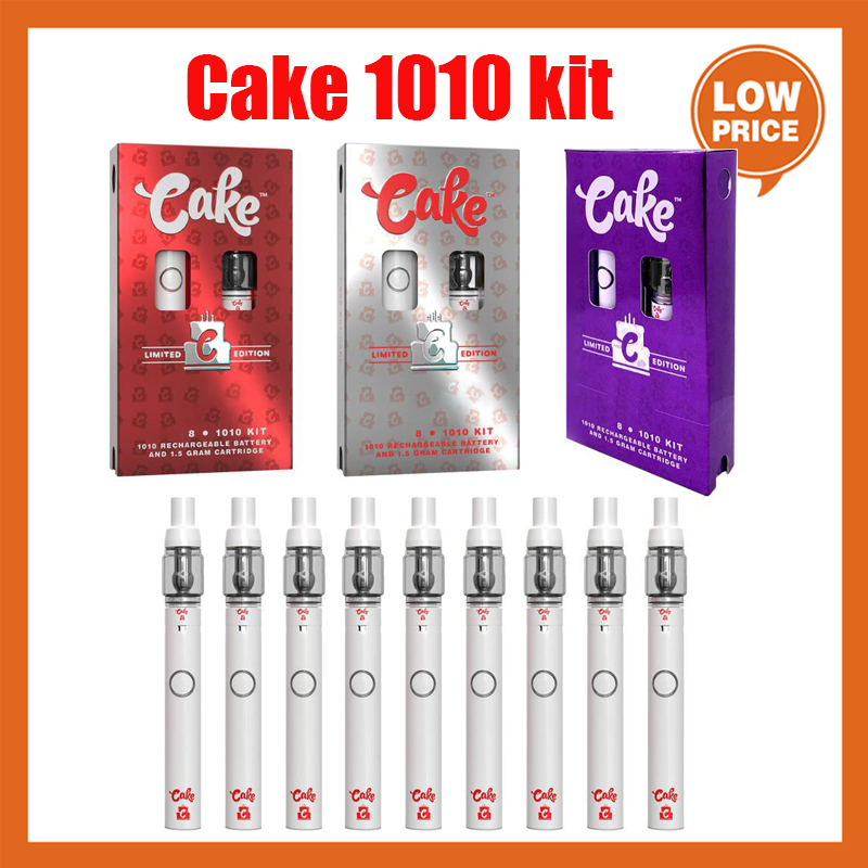 

Cake D8 1010 battery kit 1.5ml Rechargeable Disposable Vape Pens E Cigarettes with empty atomizer Thick Oil Pod Cartridges and gift box packages 10 stains