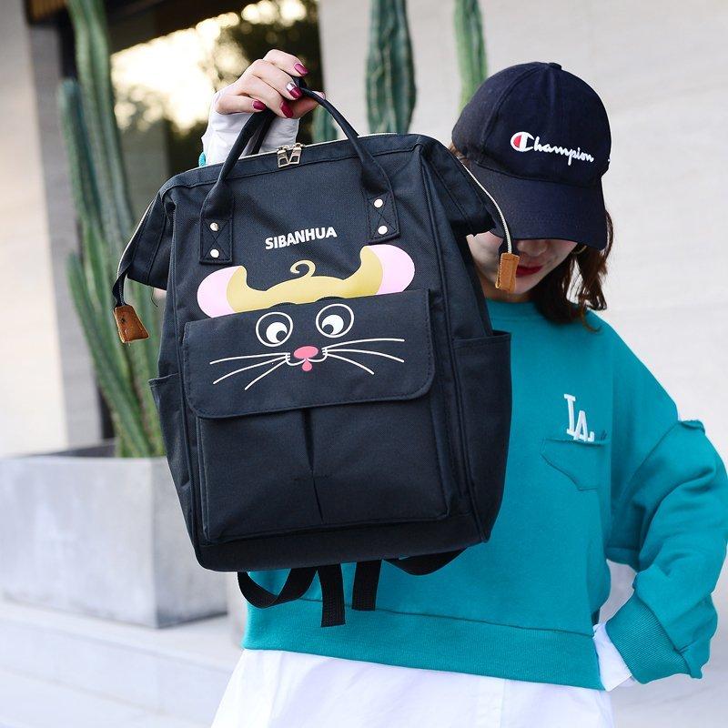 

School Bags Autumn Student Print Cartoon Bag Senior High Students Backpacks Teen Girls Lovely Backpack Children