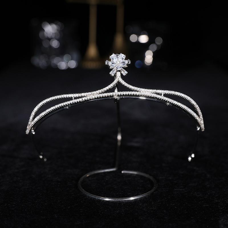 

Hair Clips & Barrettes Bridal Crown Zircon Headband Wedding Headdress Bridesmaid Baroque Hairband Tiaras HQ0077, Golden;silver