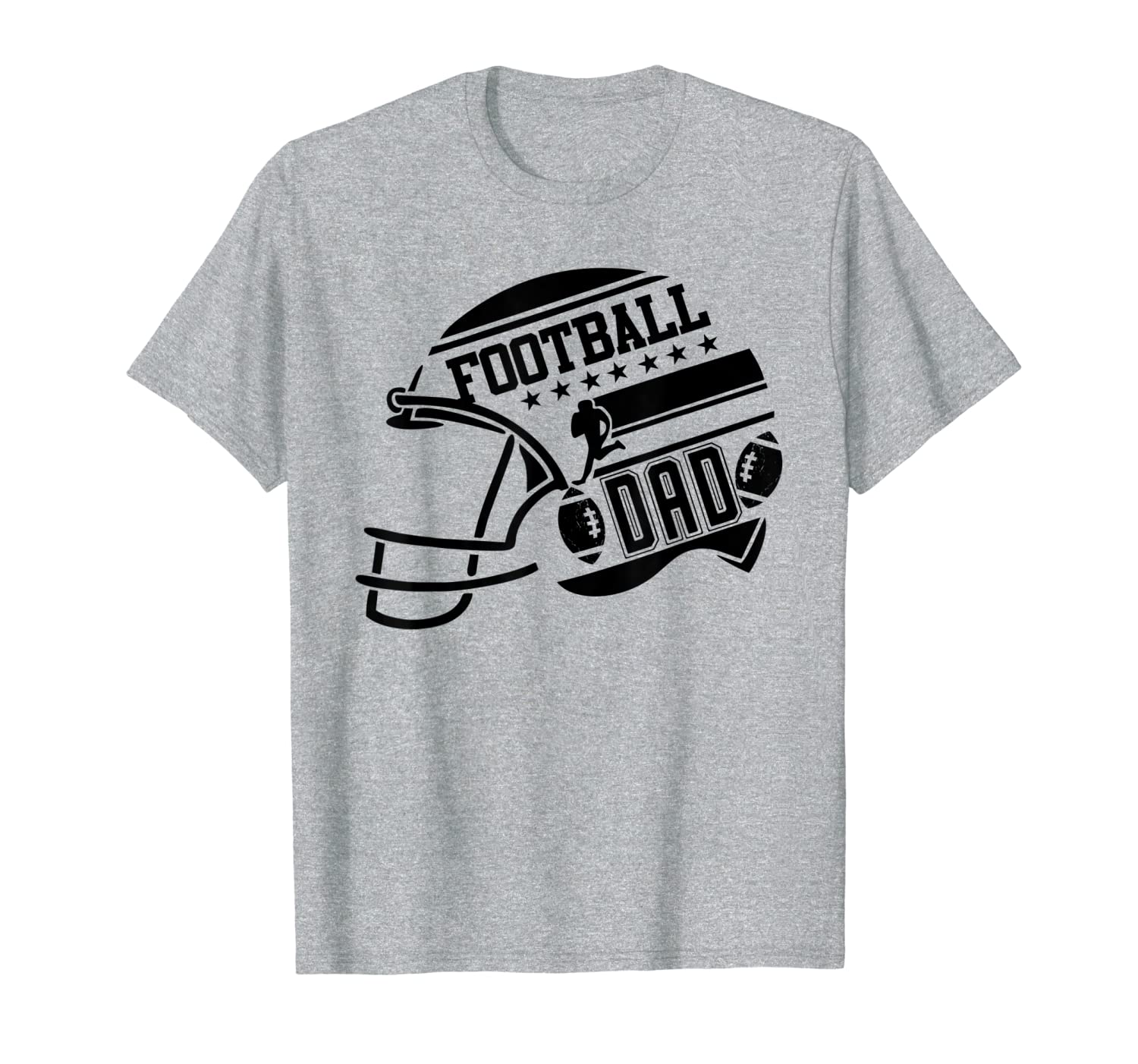 

Mens Football Dad Helmet For Men Proud Father Coach High School T-Shirt, White;black