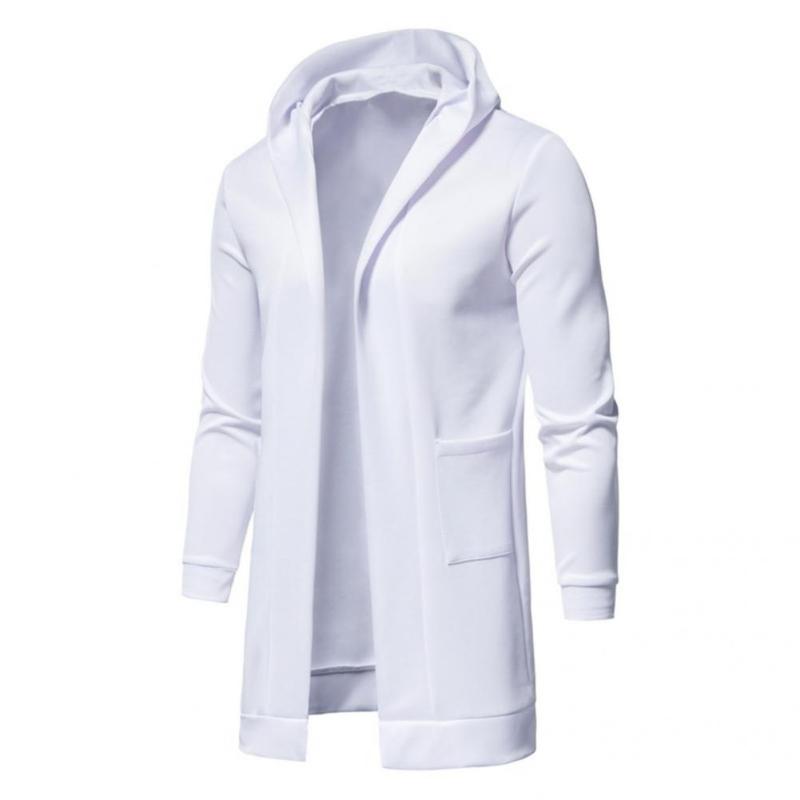 

Men's Jackets Windbreaker All-Match Solid Color Hooded Open Stitch Men Coat Streetwear Casual Jacket, Grey