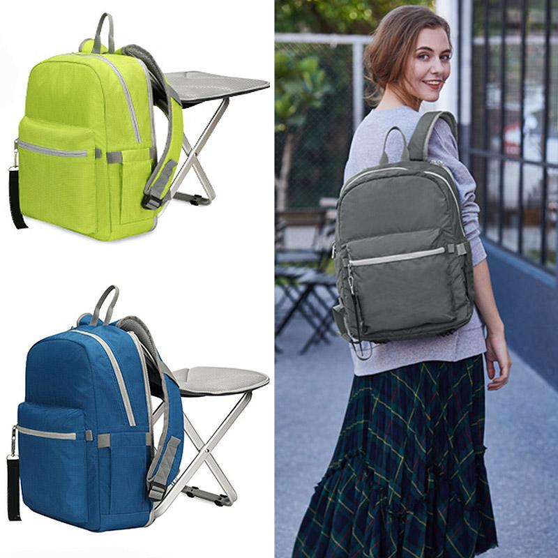 

Outdoor Bags Ly Camping Travel Folding Chair Backpack Stool Bag Wearable Waterproof For Sport DO99, Black