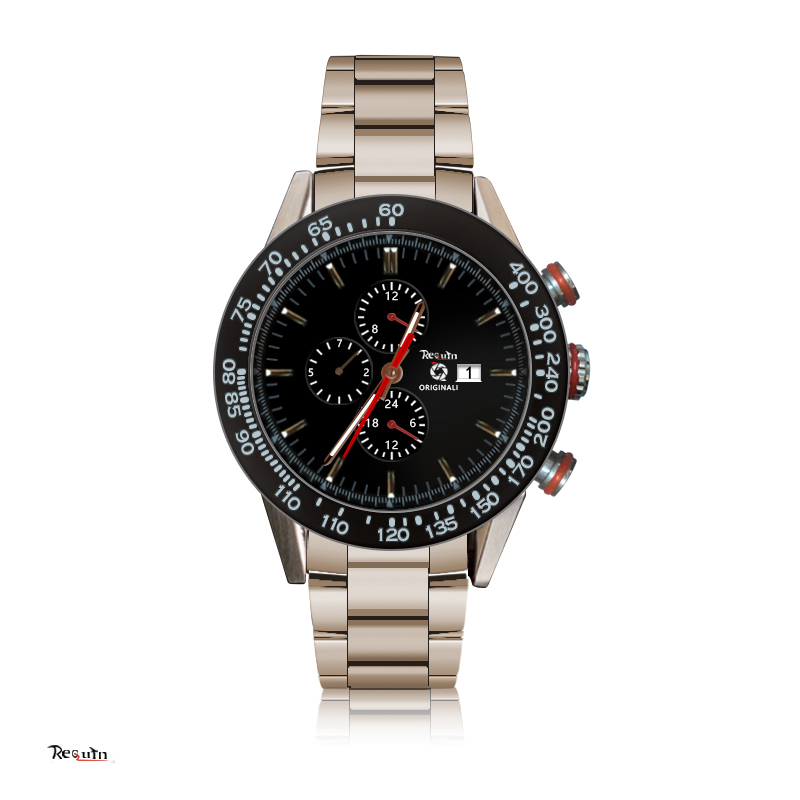 

Men's TOP automatic mechanical watch luxury competition REQUIN Calibre silver white stainless steel case week calendar full working dial tag BANG, Multi-color