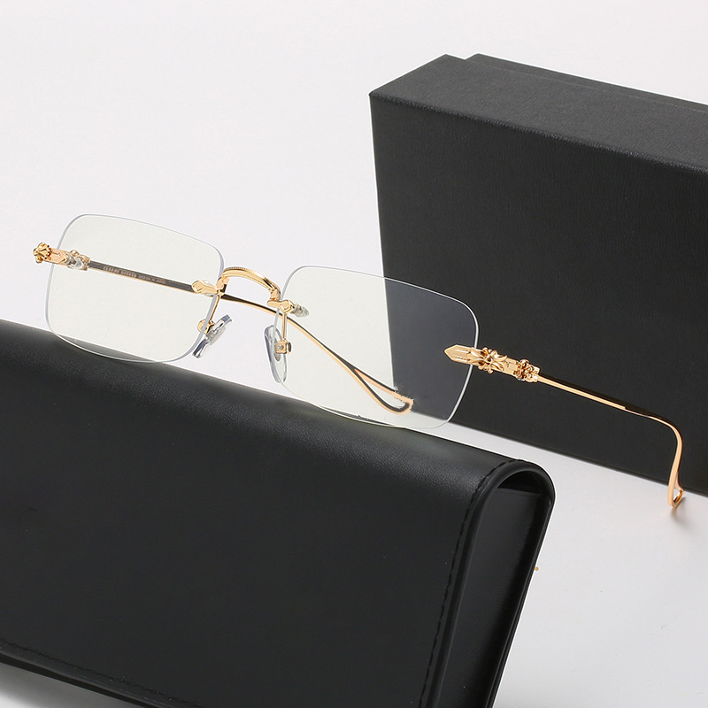 

France sports sunglasses for men environmentally new fashion man women glass rimless retro vintage gold glasses frame buffalo sun glasses, White;black