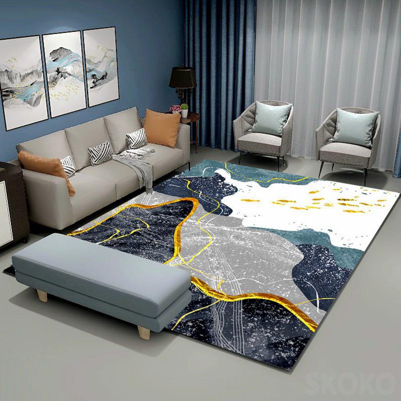 

Carpets Nordic Abstract Carpet Living Room Bedroom Bedside Bathroom Kitchen Non-Slip Floor Mat Home Decoration