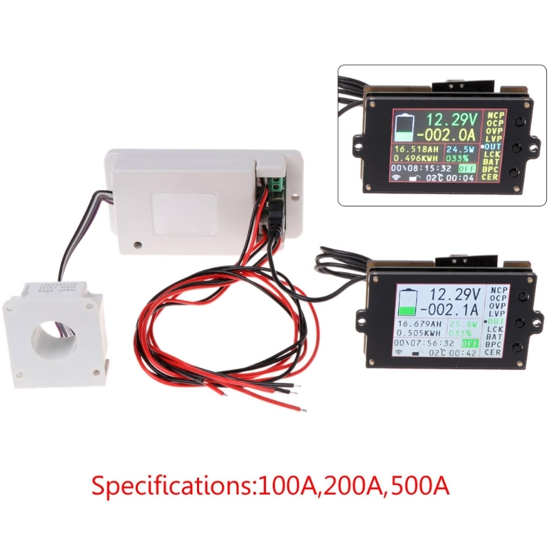 Dc 500V 100A 200A 500A Wireless Voltimeter Coulombmeter Battery Meter-image-691598513