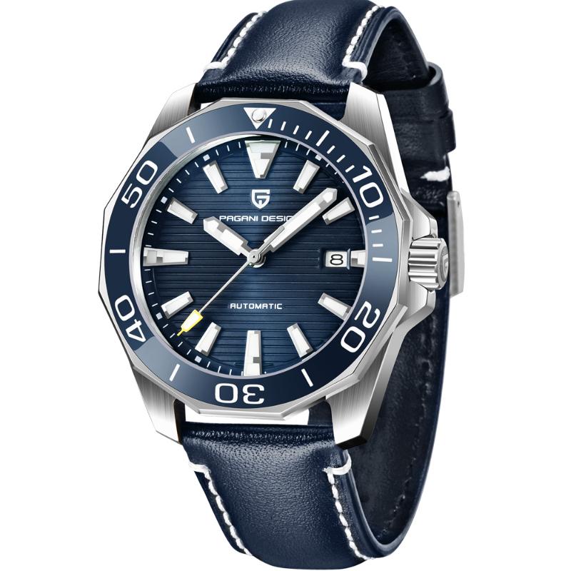 Wristwatches Pagani Design 43mm Men's Watch NH35 Automatic Stainless Steel Sapphire Glass Waterproof Leather Strap Mechanical-image-715314011