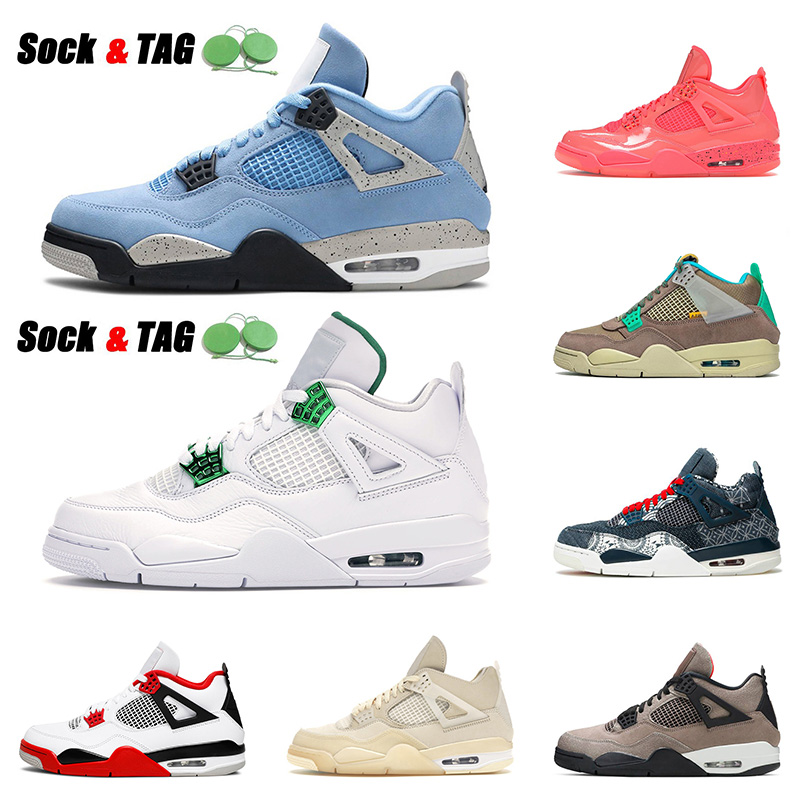

High Quality 2021 Basketball Shoes 4 4s IV Men Women Univeristy Blue Sports Jumpman Sail Taupe Haze Starfish Trainers Sneakers 36-47, D34 pale citron 36-47