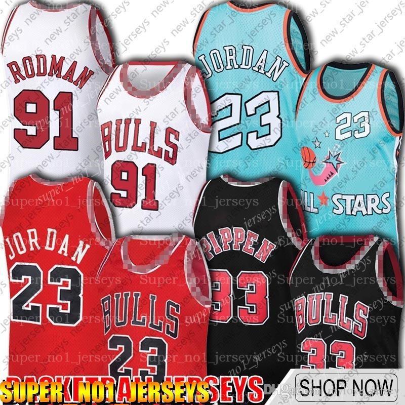 

23 Michael Jersey Scottie 33 Pippen Jerseys Dennis 91 Rodman Jersey Chicago Bull Jerseys Vintage Basketball Jerseys cbn5465a, Black;red