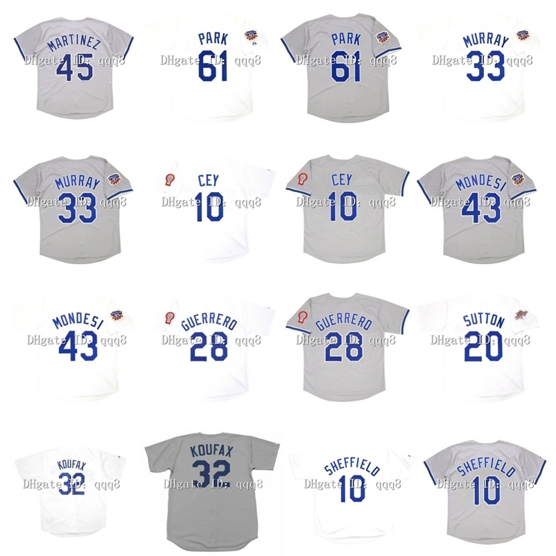 

26 1981 Retro Chan Ho Park Jersey 32 Sandy Koufax 45 Pedro Martinez 33 Eddie Murray 10 Ron Cey 43 Raul Mondesi Pedro Guerrero Don Sutton, As pic