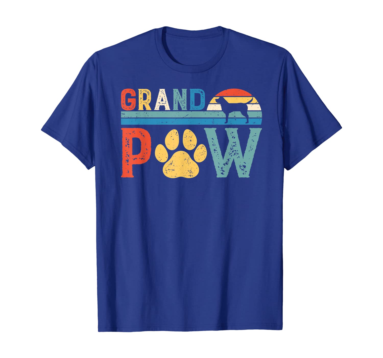 

Funny Grand Paw TShirt Dog Lover Retro Father's Day Gifts, White;black