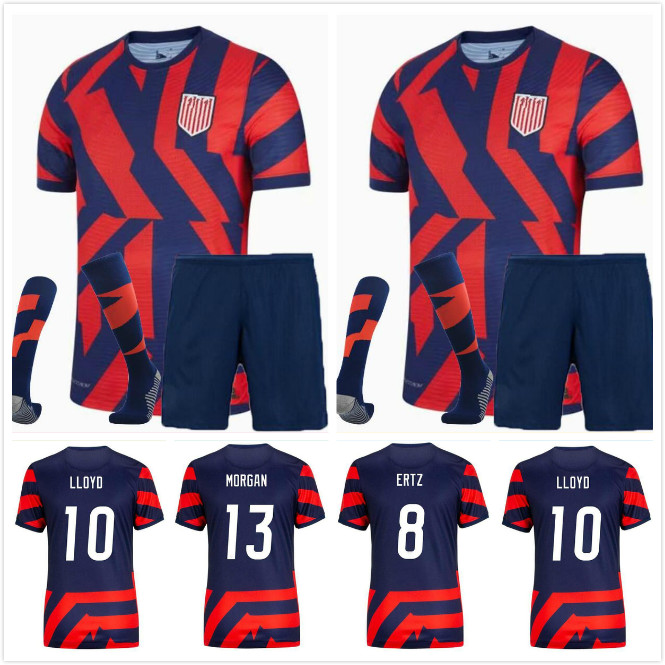 

4 stars US 2021 2022 PULISIC REYNA A Soccer jerseys men+kids kits socks full sets DEST MCKENNIE LLOYD MORGAN America Football United States Shirt, Black