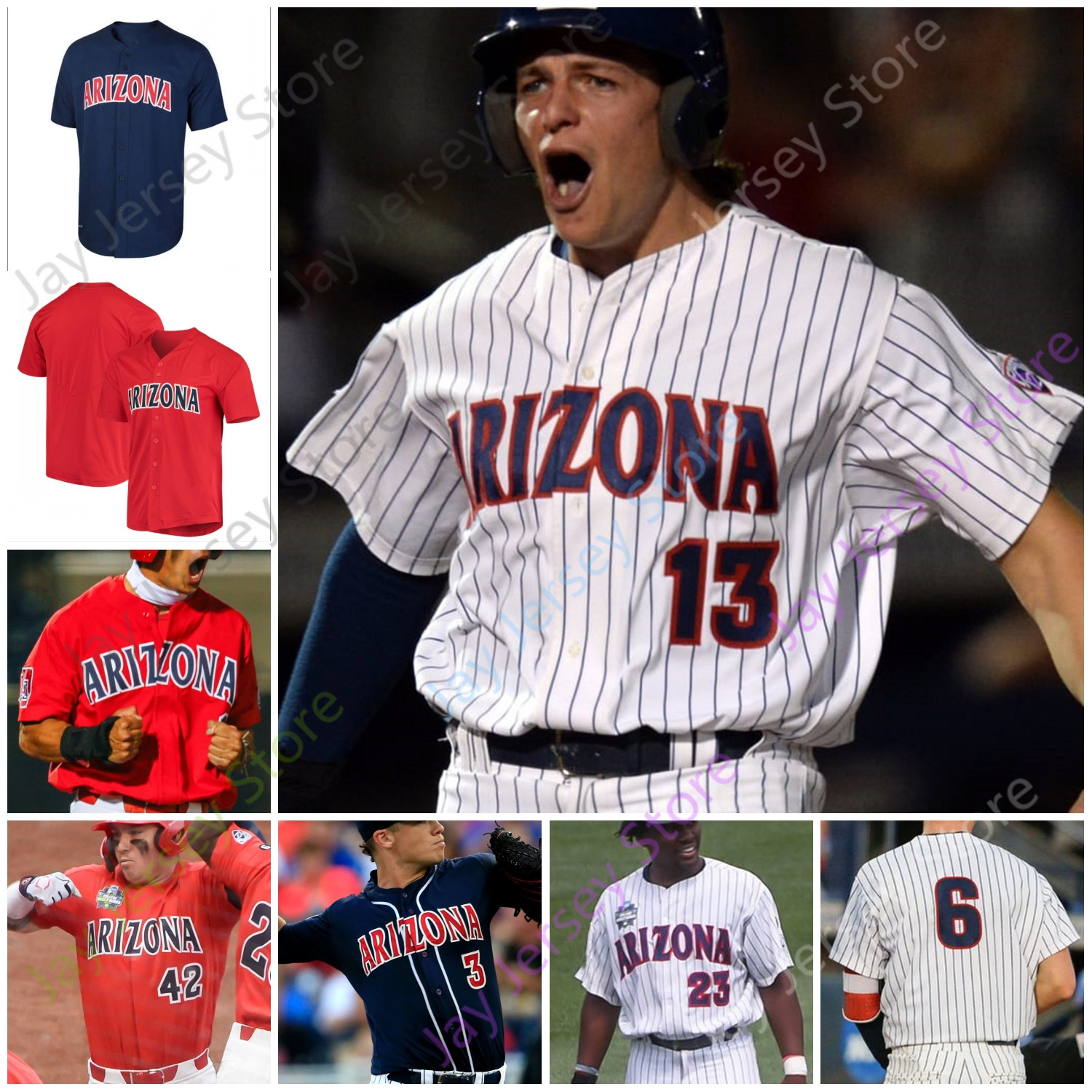 

Arizona Wildcats Baseball Jersey NCAA College Jacob Berry Daniel Susac Kenny Lofton Trevor Hoffman Chase Silseth Ryan Holgate T.J. Nichols, Red