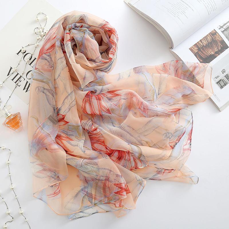 

Scarves Luxury Print Stole Female Summer Beach Slik Scarf Women Plus Size 180*140cm Pink Shawl Wraps Bandana Bufanda Mujer W1106, Blue;gray