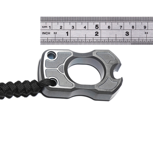 

Unique bullfight TC4 finger ring defense blow outdoor survival pocket buckle EDC knuck knuckles