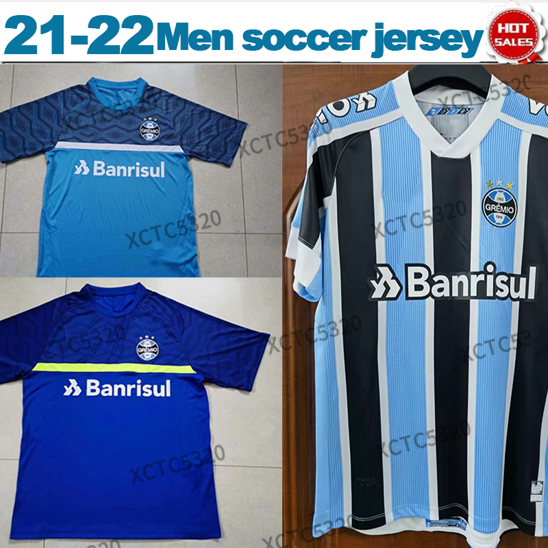 

21 22 Gremio soccer jersey Home blue white Campeonato Brasileiro Serie A Men football shirt On sale, No name no number