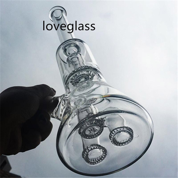 

34cm Hookahs Gravity Glass Bong Bubbler Beaker base Dab Rigs Downstem Perc Thick Glass Water Bongs Smoke Pipe with 18mm bowl