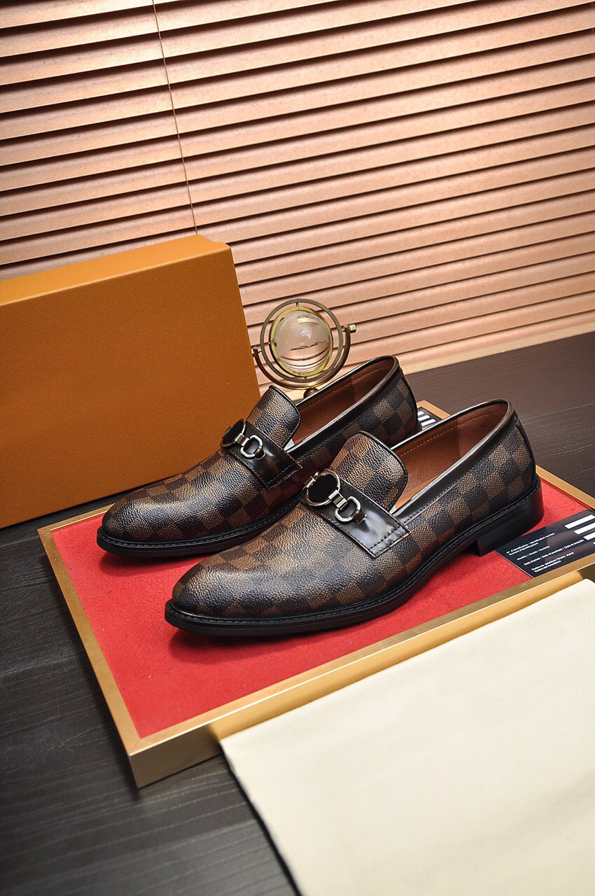 

2021 Men's Fashion Designer Casual Loafers Brand Business Genuine Leather Party Wedding Dress Shoes Classic Outdoor Flats Size 38-45, Brown