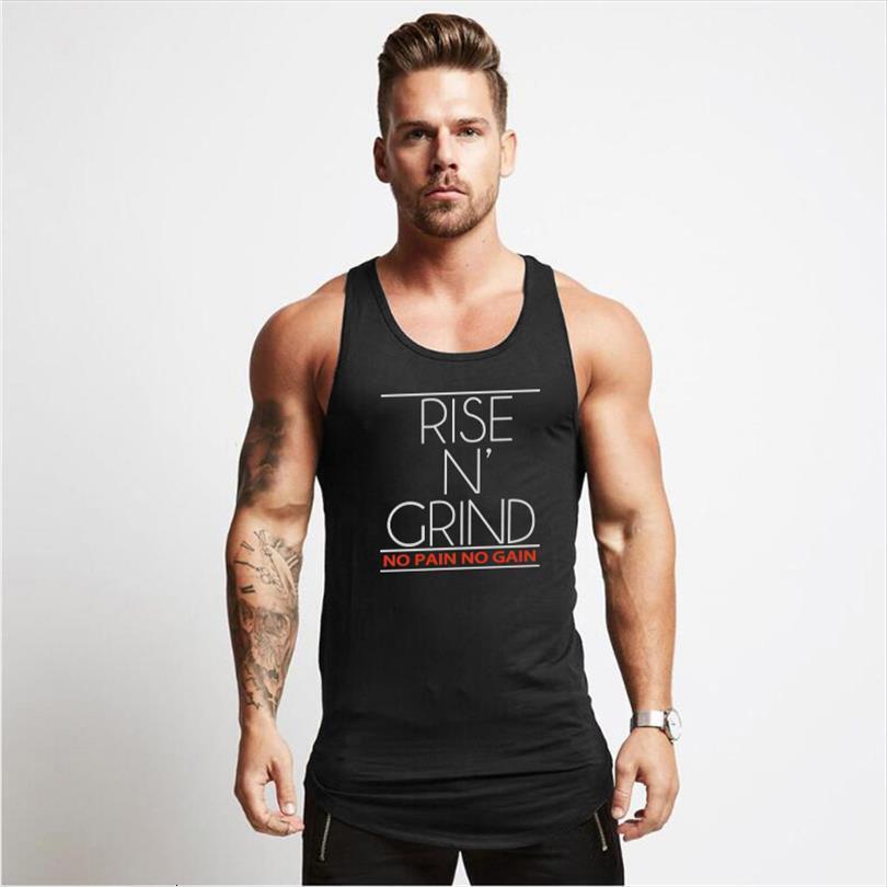 

summer tank running bodybuilding fitness mens cotton breathable workout gyms sleeveless vest undershirt, White;black