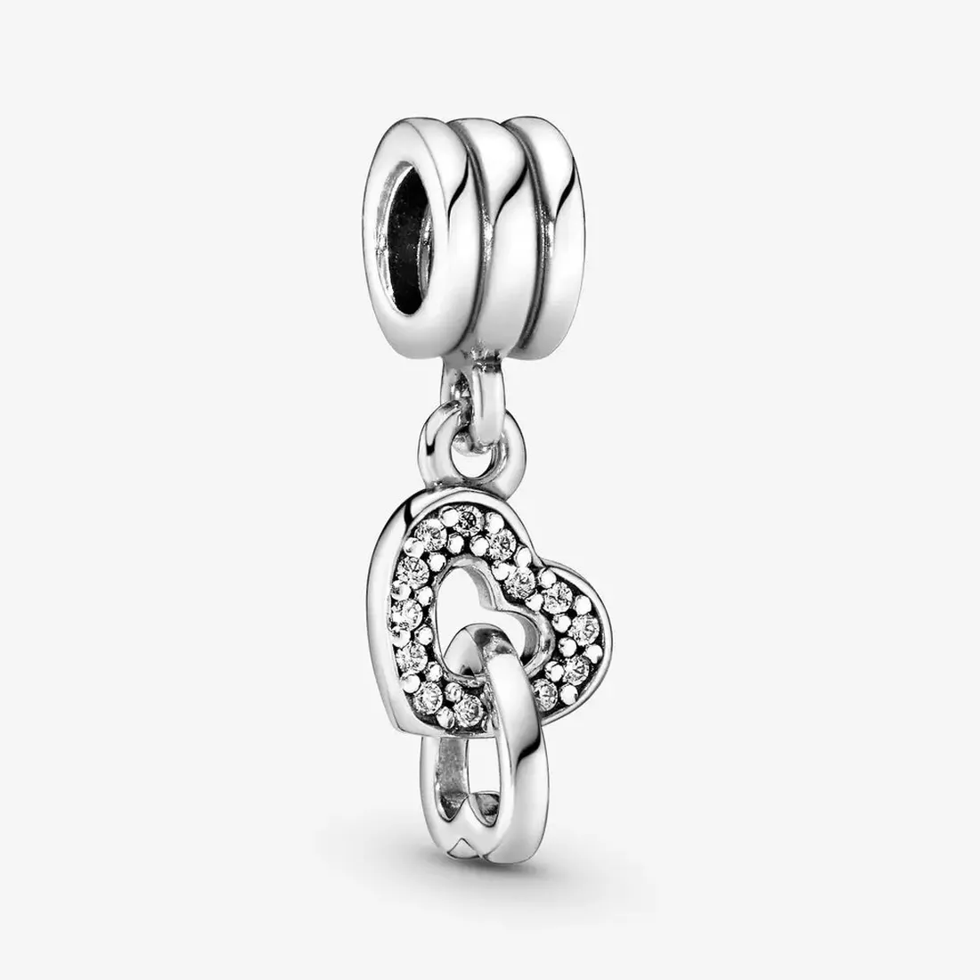 

Authentic 925 Silver Beads Bracelets Interlocking Hearts Dangle Charm Slide Bead Charms Fits European Pandora Style Jewelry Bracelets Murano, Bronze;silver