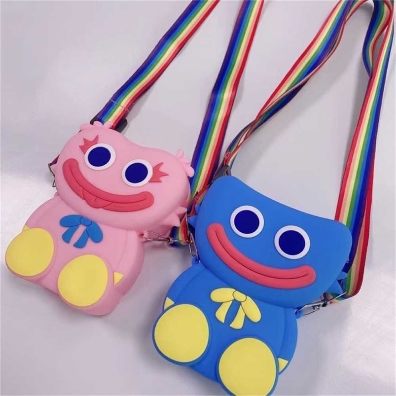 

Kids Cute Huggy Wuggy Silicone Purses Cartoon Crossbody Shoulder Bag Poppy Playtime Game Waterproof Fanny Pack Backpacks New year Easter Christmas Gift GT877KW, Pink