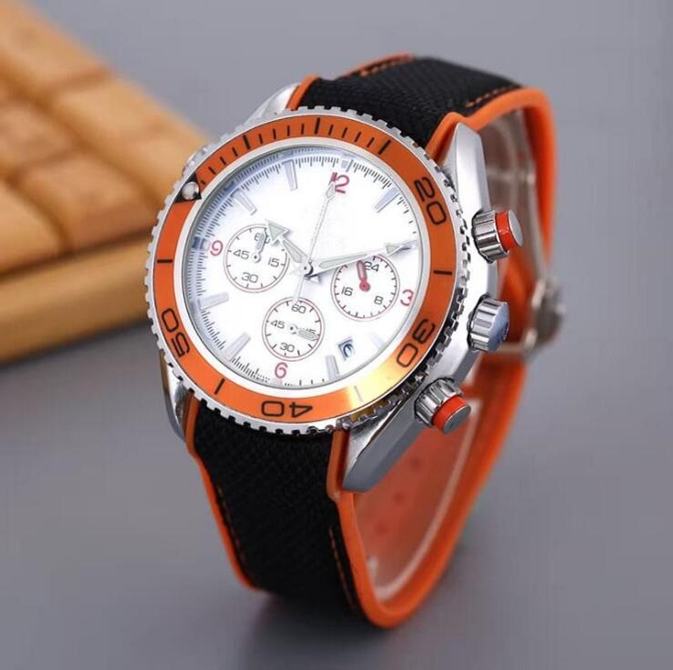 

mens watch Automatic movement all dials working comfortable fabric strap original clasp sapphire glass Super full functional watches montre de luxe, As pic