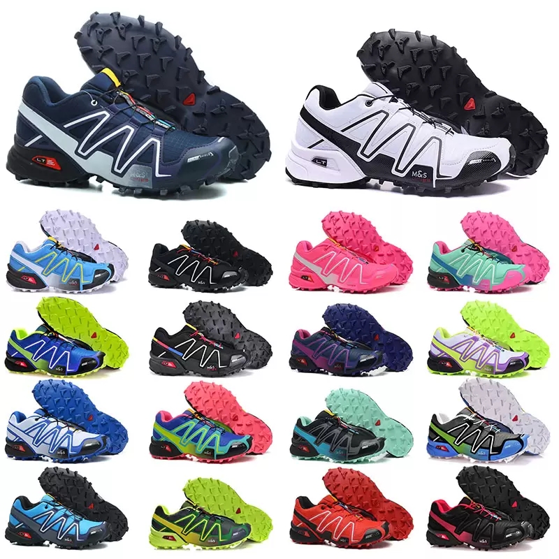 Speed ​​Cross 3 Chaussures de randonnée Red Black Blue Runner Runner Sports Sports Speed ​​Cross 3S Utilitaire de mode extérieur pour hommes 39-4