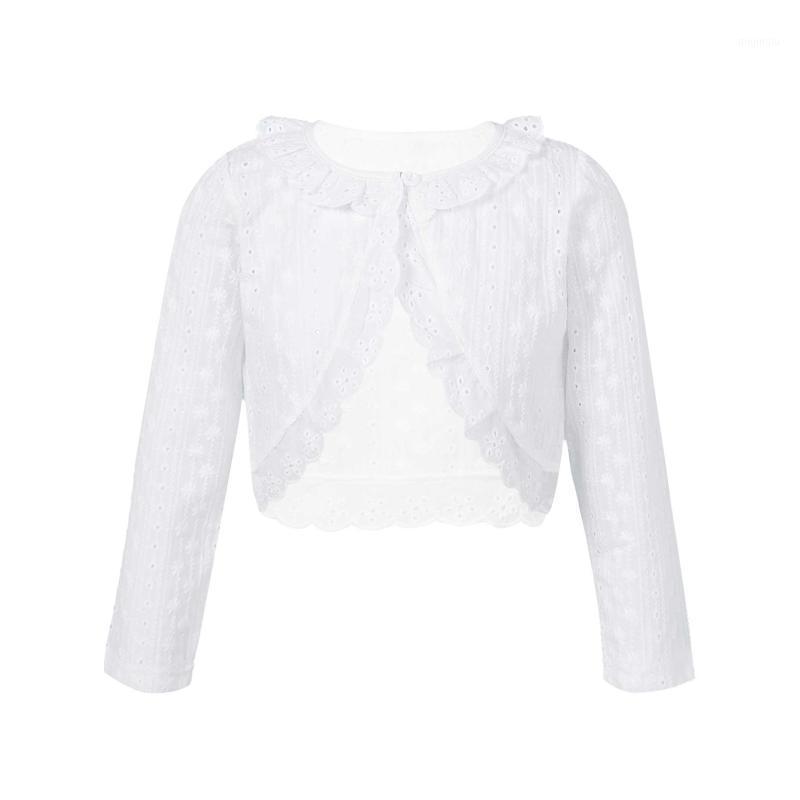 

Jackets Elegant Baby Girls Wedding Party Bolero Fashion Children Lace Floral Hollow Out Short Jacket Kid White Shrug Cardigan Coat, Blue;gray