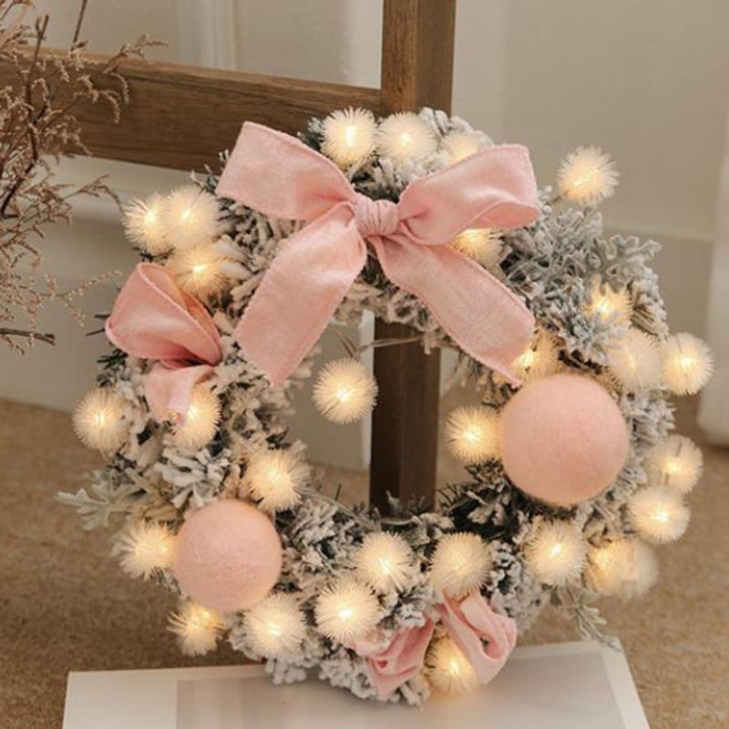 

Decorative Flowers & Wreaths 2022 Xmas Christmas Ornaments 30cm Wreath Window Scene Arrangement Decoration Pendant Year Home Decor
