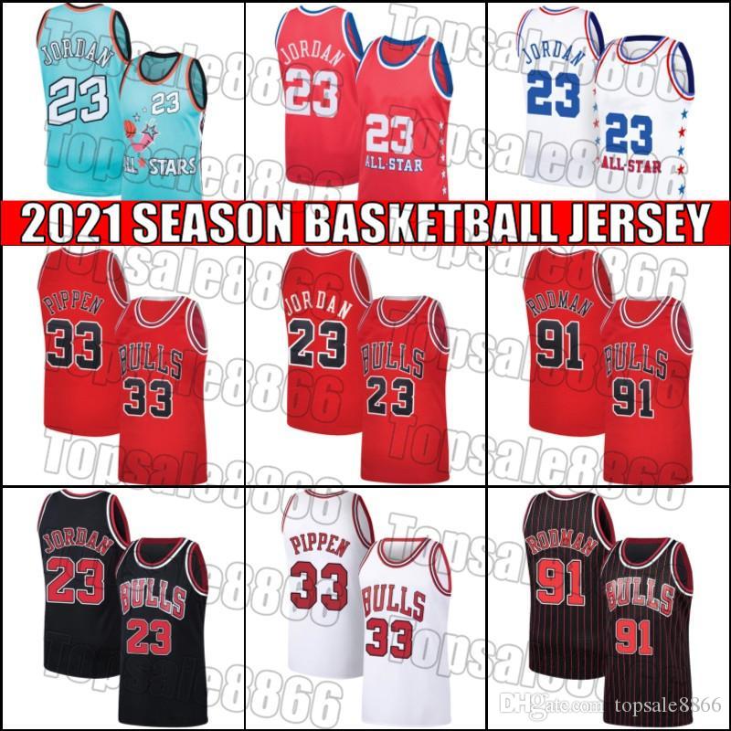 

Chicago Bulls Jersey 23 Michael Jersey Scottie 33 Pippen Jersey Dennis 91 Rodman Jerseys Retro Vintage Throwback sfn12, Black;red