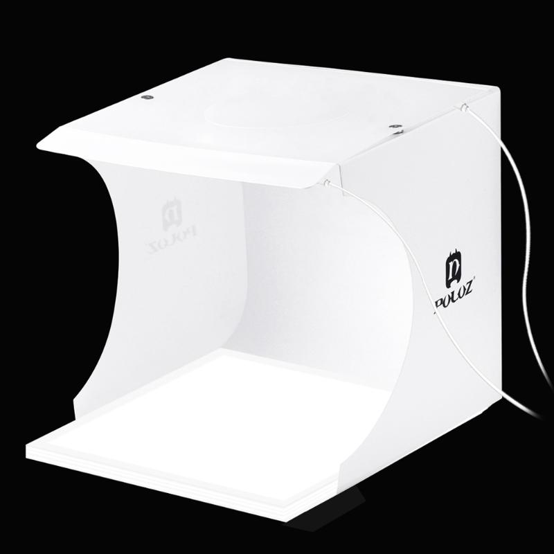

Portable 23cm Po 2 Panel Light Box Lighting Studio Tent Kit+22.5 Pography USB LED Shadowless Background Bottom & Accessories