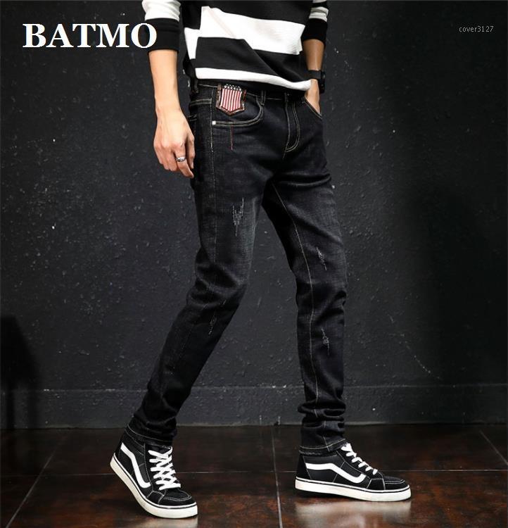 

Men's Jeans Batmo 2021 Arrival High Quality Casual Slim Elastic Men ,men's Pencil Pants,skinny 843, Blue