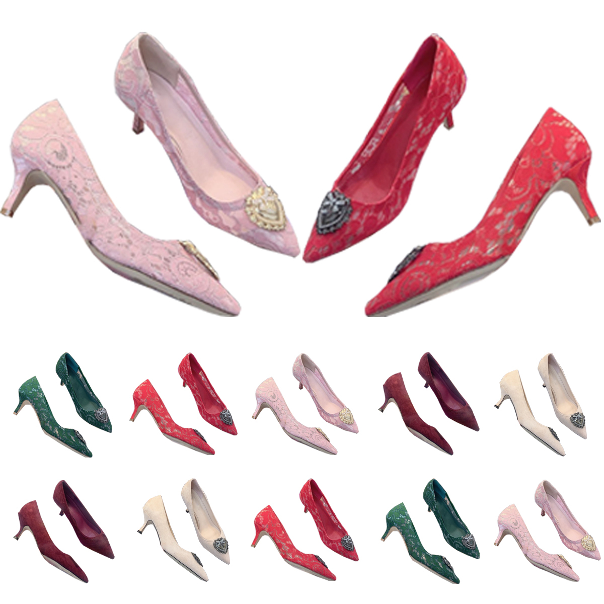 

Women Dress Shoes Red Bottom High Heels Womens Luxurys Designers Genuine Leather Pumps Lady Sandals Wedding Bottoms with Box 4265, Black