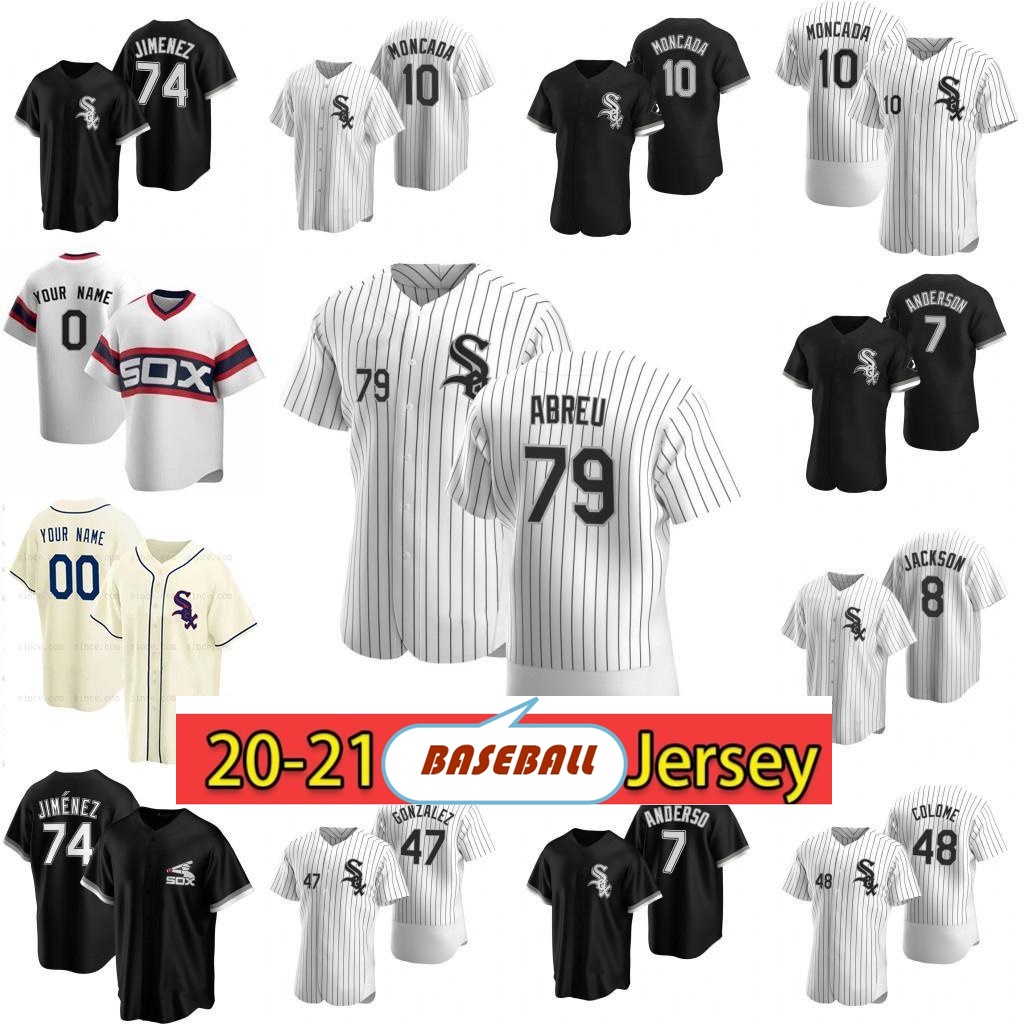 

Yoan Moncada Jersey Jose Abreu Eloy Jimenez Tim Anderson Edwin Encarnacion Reynaldo Lopez Leury Garcia Luis Robert Nomar Mazara Chicago WHT, Blue;black