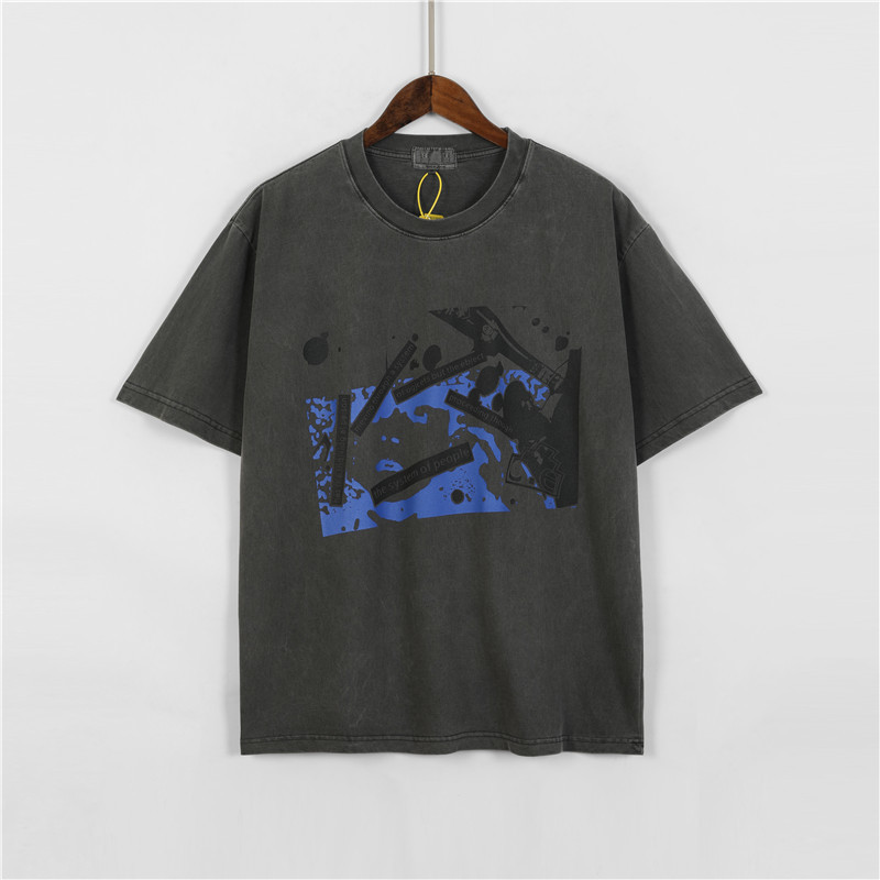 

Heavy Fabric T-shirt Men Women 1 High Quality Gray Printing TeeTops Short Sleeve, White;black