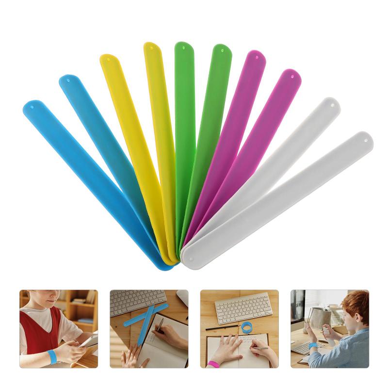 

Christmas Decorations 10pcs Funny Kids Slap Bracelets Adorable Wrist Decors For Party Gift