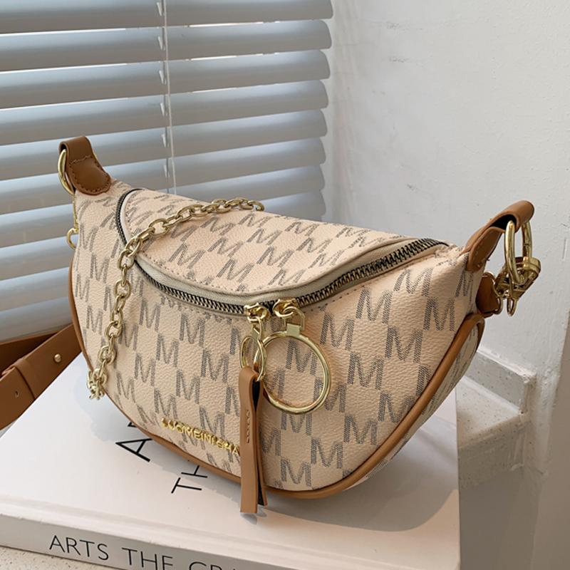 

Waist Bags DORANMI Letter Printed For Women 2021 Designed Fanny Pack Female Casual Chain Strap B360