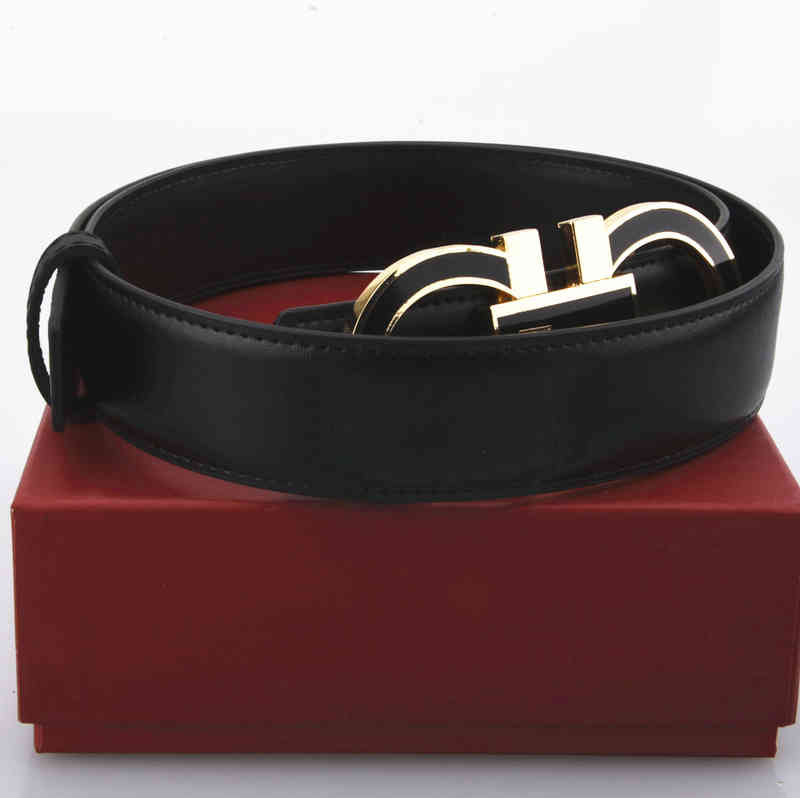 

2022 Digner Women's Belt Men's two-letter leather buckle classic casual luxury belts gift box AA28, White