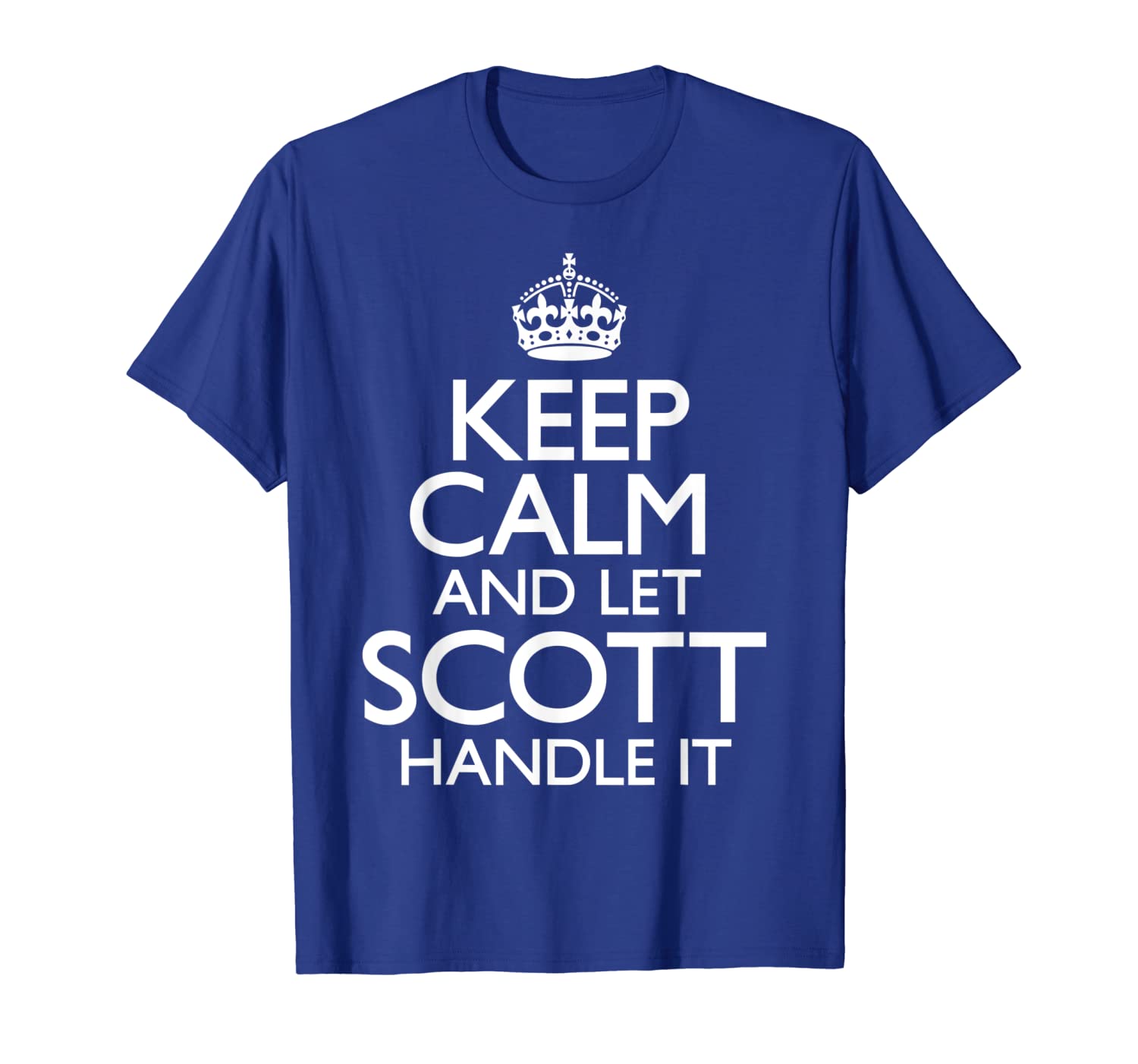 

scott name keep calm family first last funny t-shirt, White;black
