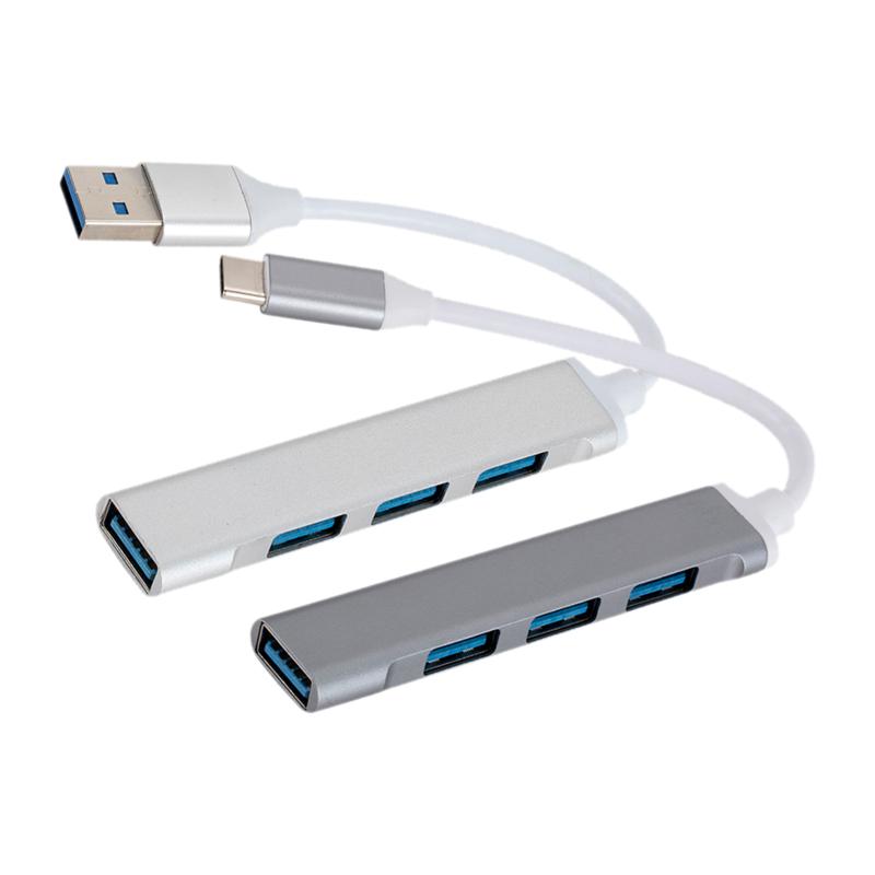 

Hubs 4-Port USB Hub Portable 5Gbps Data Splitter Aluminum Docking Station Adapter Dongle For Keyboard Printer Laptop Game Console