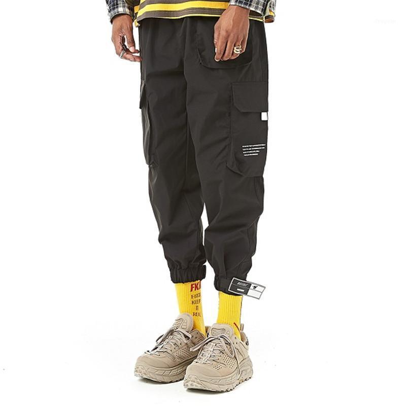 

Spring Pants Men Fashion Solid Color Casual Tooling Wind Trousers Man Streetwear Hip Hop Loose Joggers Sweatpants Male -2XL Men's, Black