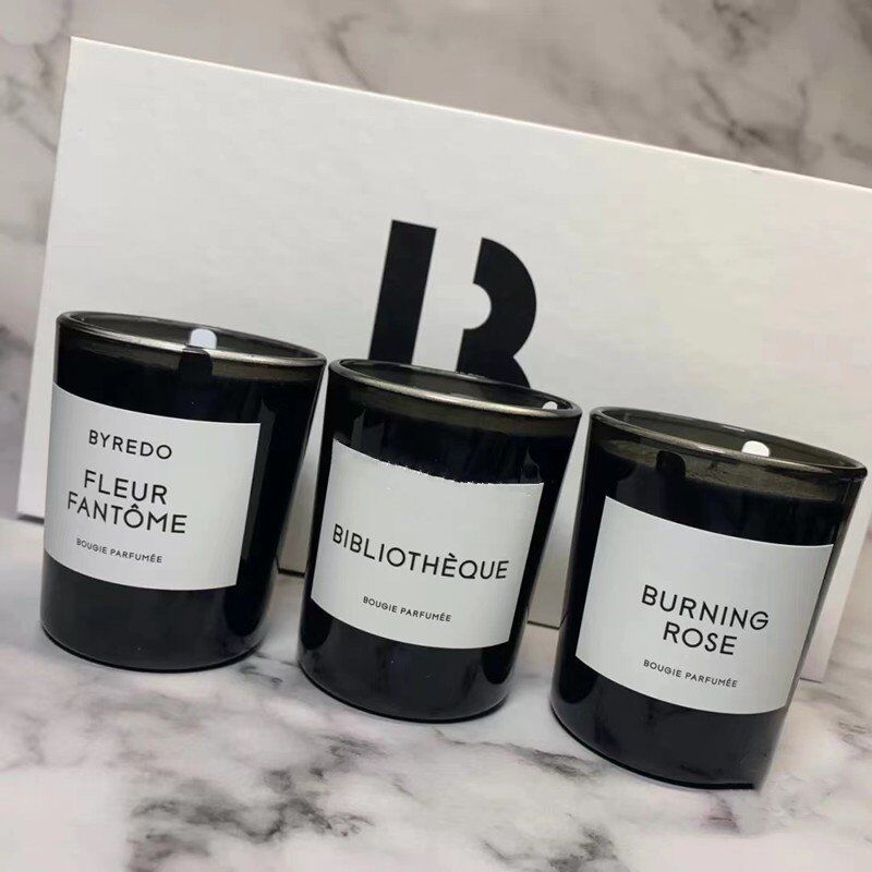 Top selling Bougie Solid Parfum Byredo Perfume CANDLE 70g*3pieces/set EDP La Selection Spray for Men Women Perfumed Long Cologne Lasting Good Sme-image-745317566