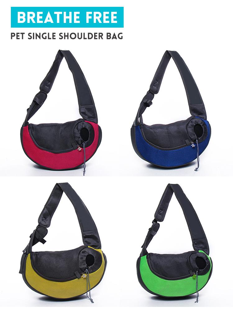 

Cat Dog Single Shoulder Bag Comfort Breathable Mesh Oxford Pets Travel Carrier Widened Harness Handbag For Small Dogs Car Seat Covers