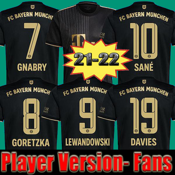 

21 22 Player Version BayERn Fans MuNIch Soccer Jerseys Away Black 2021 2022 Men + Kids LEWANDOWSKI KIMMICH MULLER PAVARD Sane Gnabry Football Shirts, 20 21 home no patch