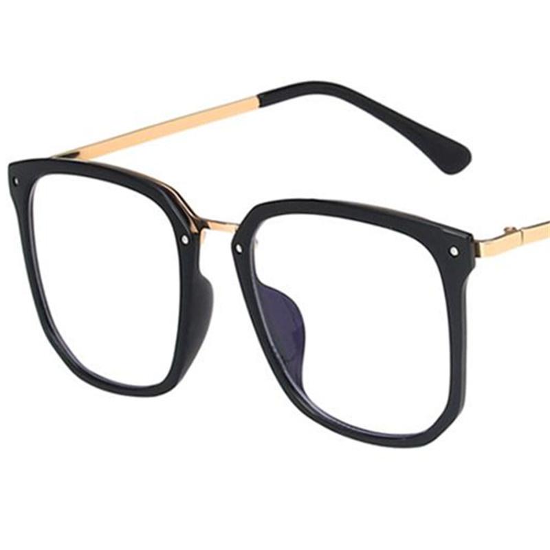

Sunglasses Transparent Anti-Blue Glasses Unisex Retro Optical Eyewear Rivet Spectacles Oversize Frame Simplicity Eyeglasses