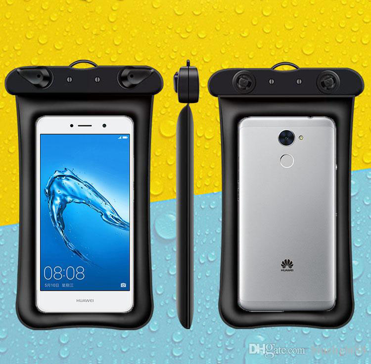 

6 Inch Float Airbag Waterproof Swimming Bag Mobile Phone Case Cover Dry Pouch Universal Diving Drifting Riving Trekking Bags, Mix color