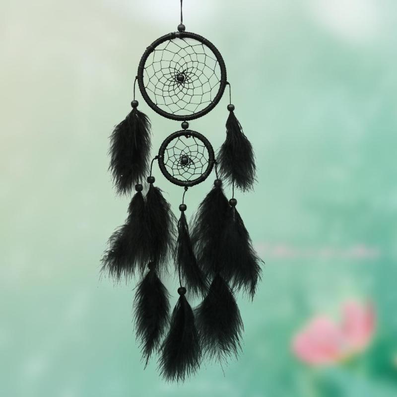 

Heart Dream Catcher National Feather Ornaments Lace Ribbons Feathers Wrapped Lights Girls Room Decor Dreamcatcher For Decoration Decorative